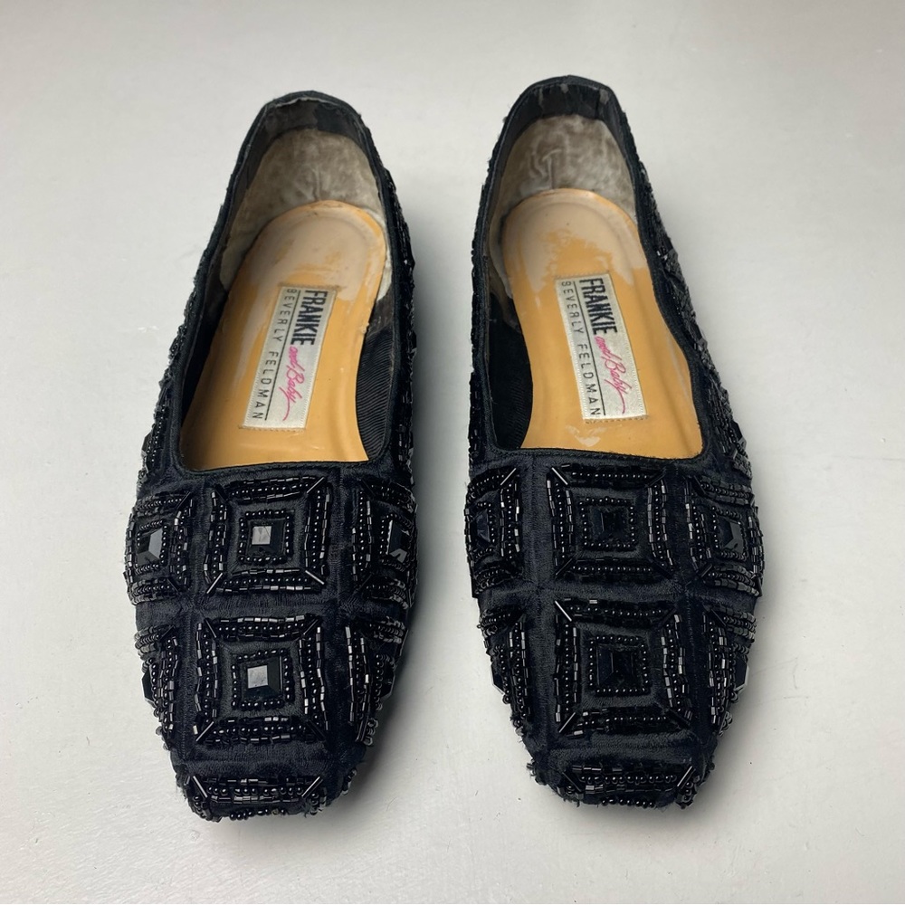 Vintage Beverly Feldman Beaded Flat Shoes
